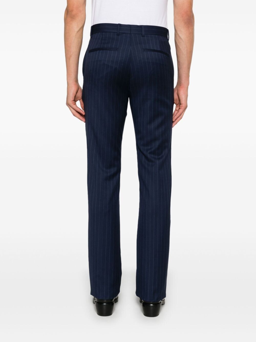 striped wool trousers