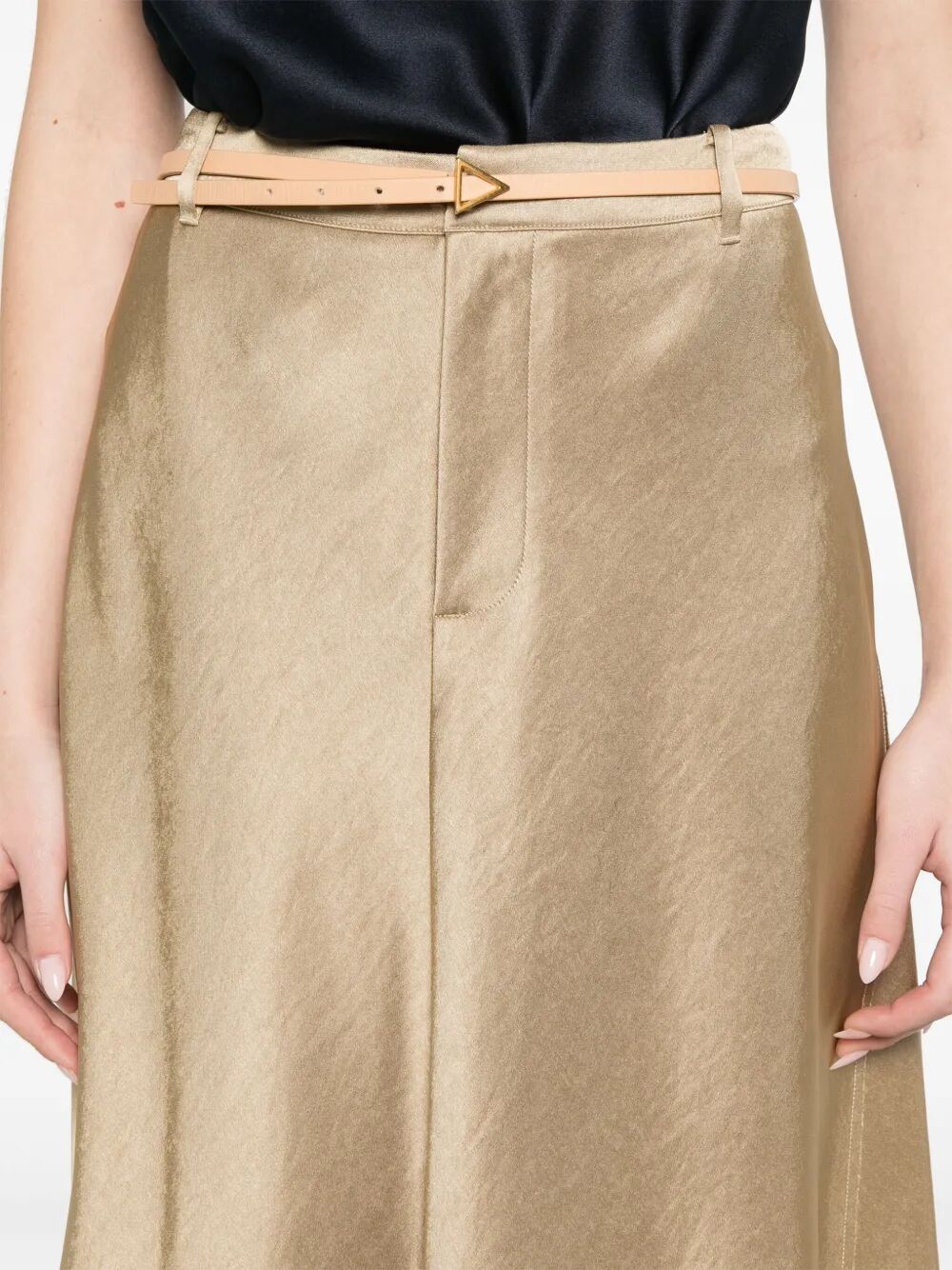 satin midi skirt