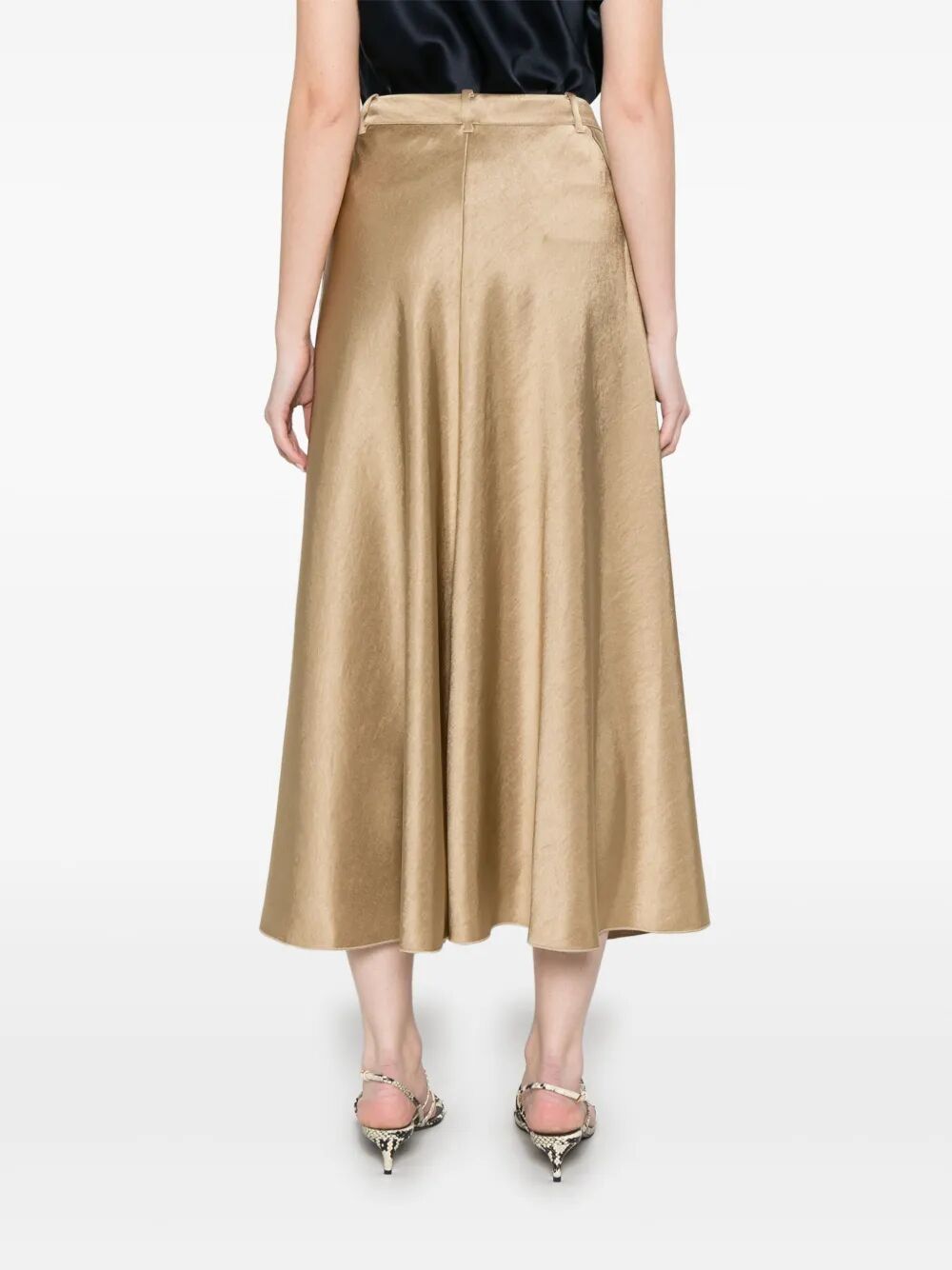 satin midi skirt