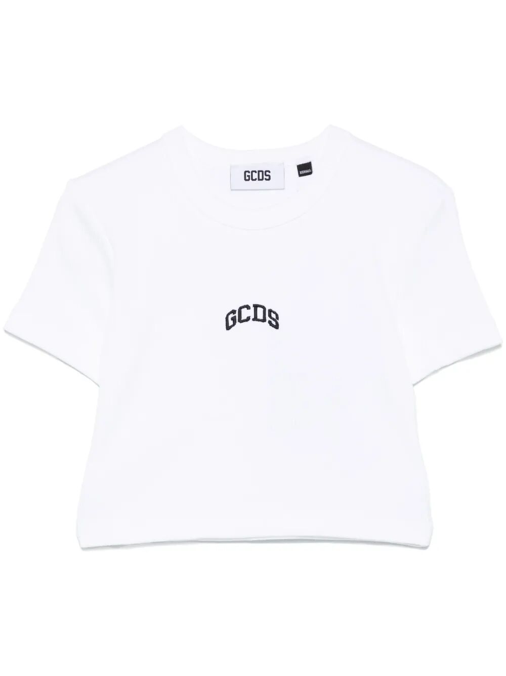 T-shirt crop con ricamo