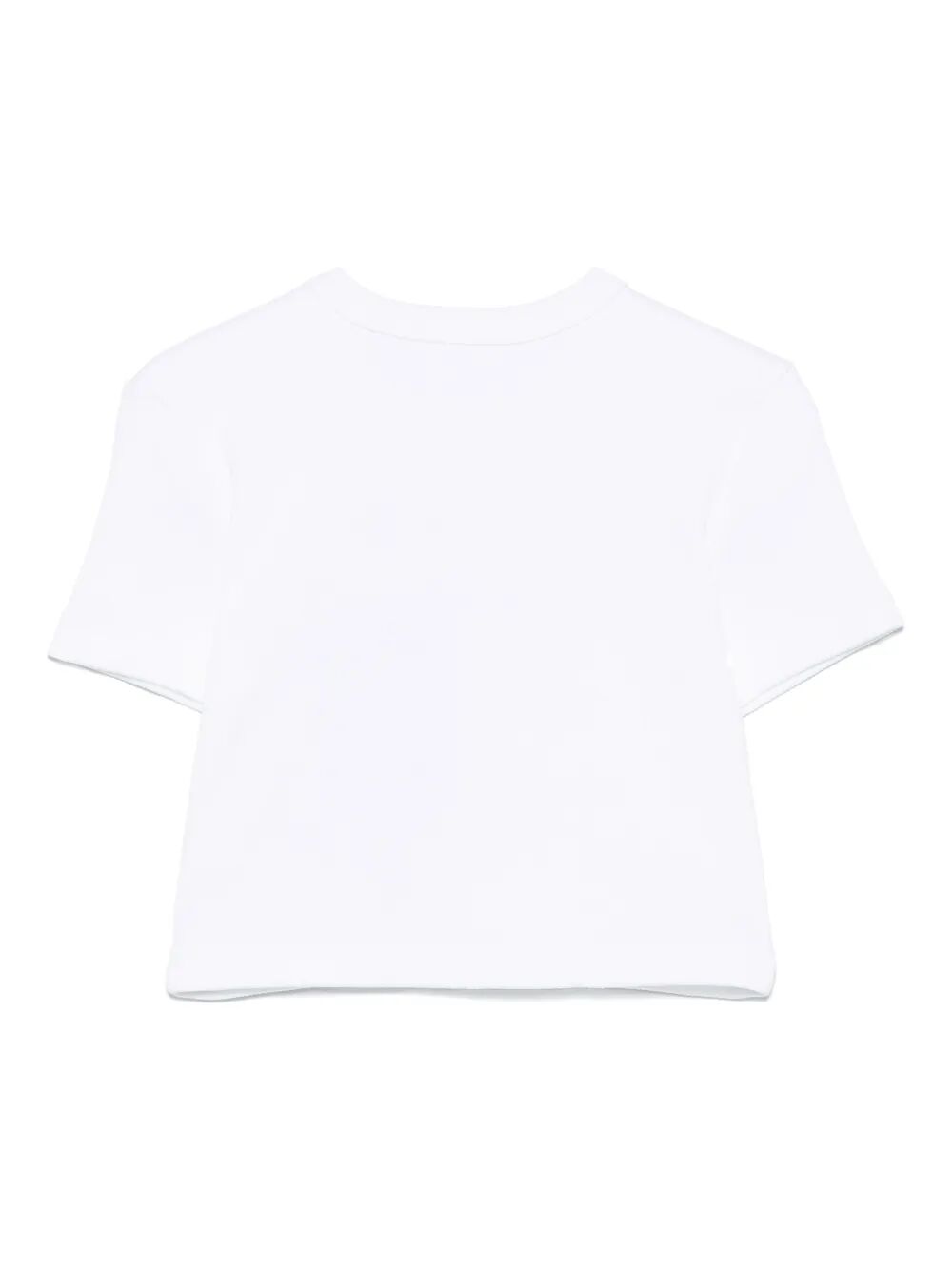 logo-embroidered cropped T-shirt