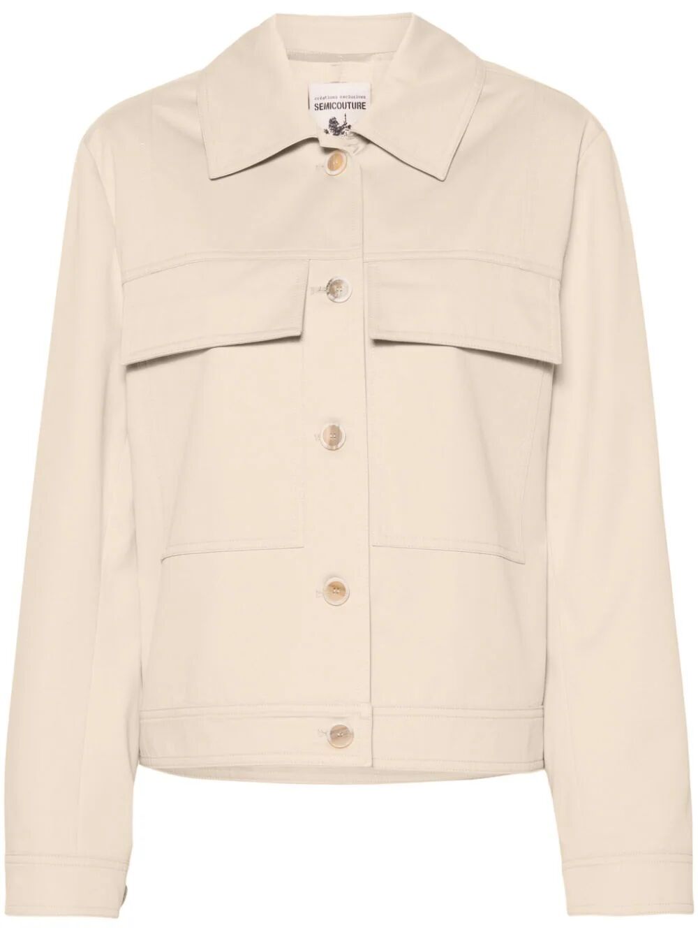 buttoned twill jacket