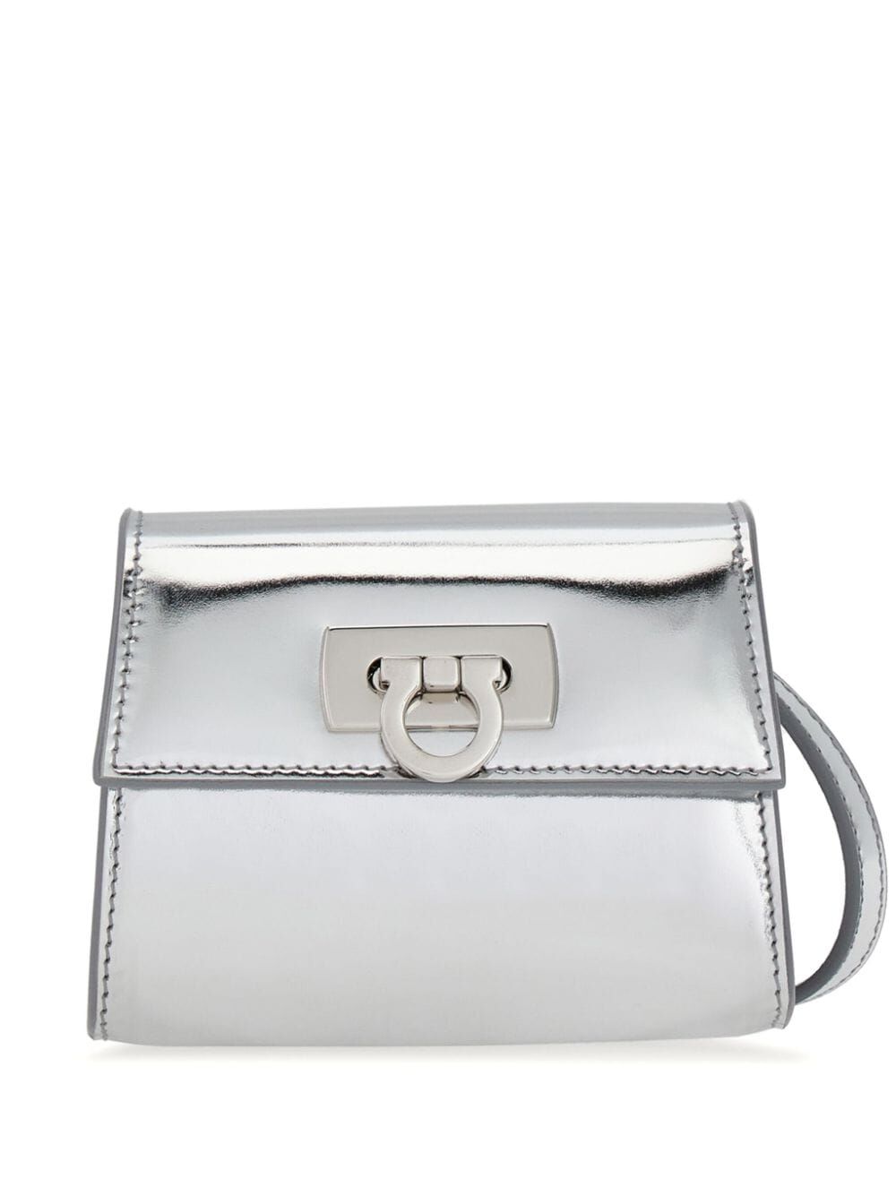 Gancini-clasp leather purse