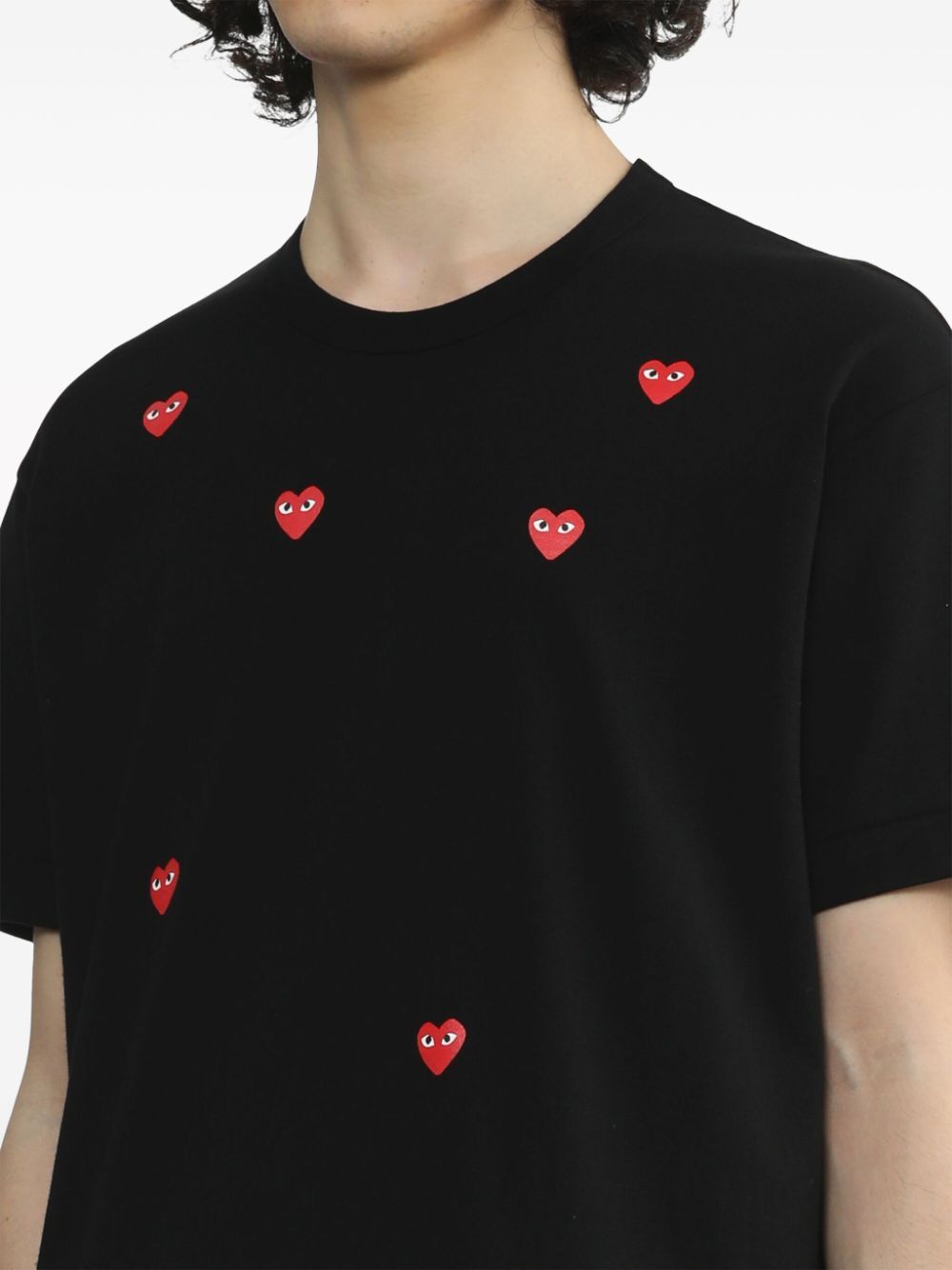 heart-print T-shirt