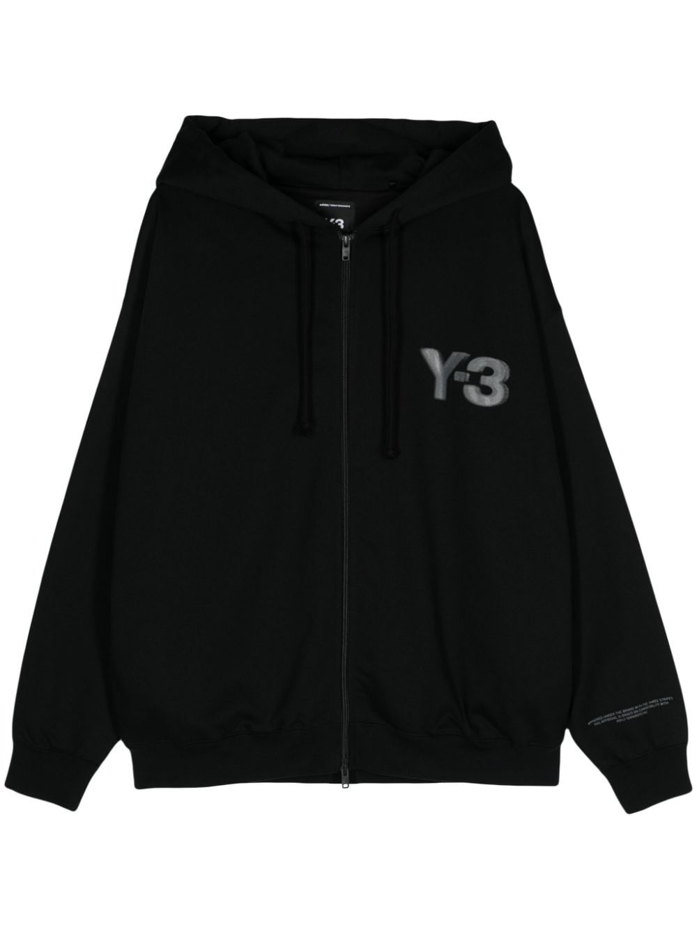 logo-print zip-up hoodie