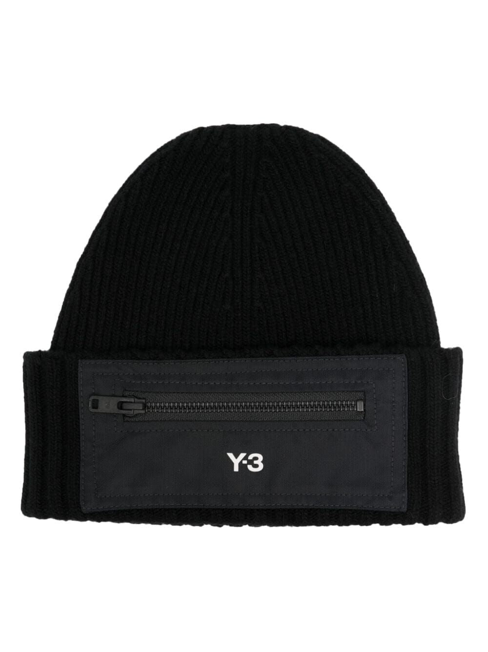 logo-print wool beanie