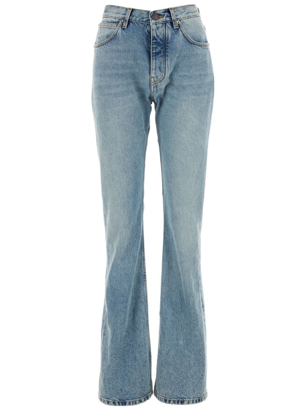 low-rise straight-leg jeans