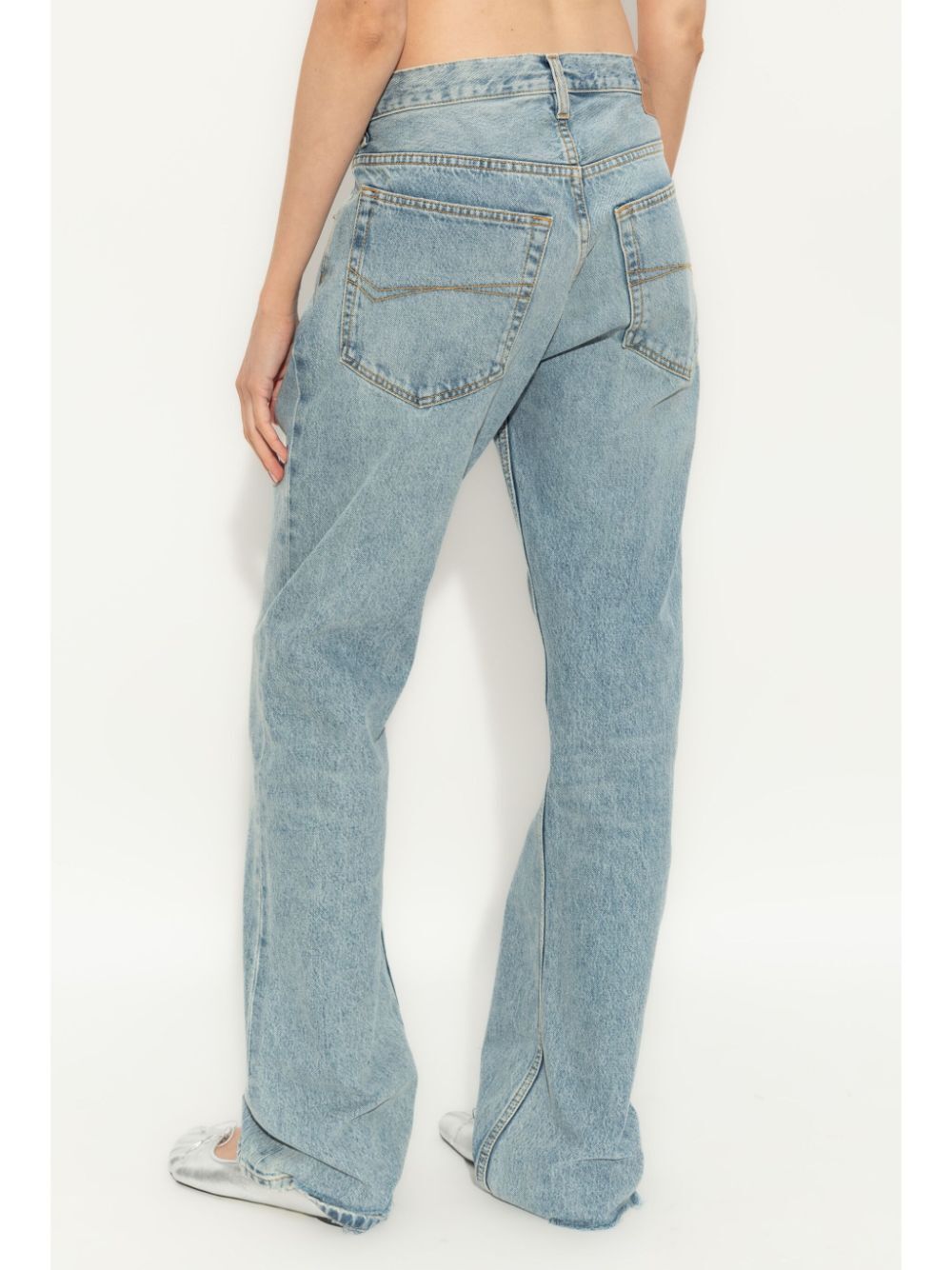 low-rise straight-leg jeans