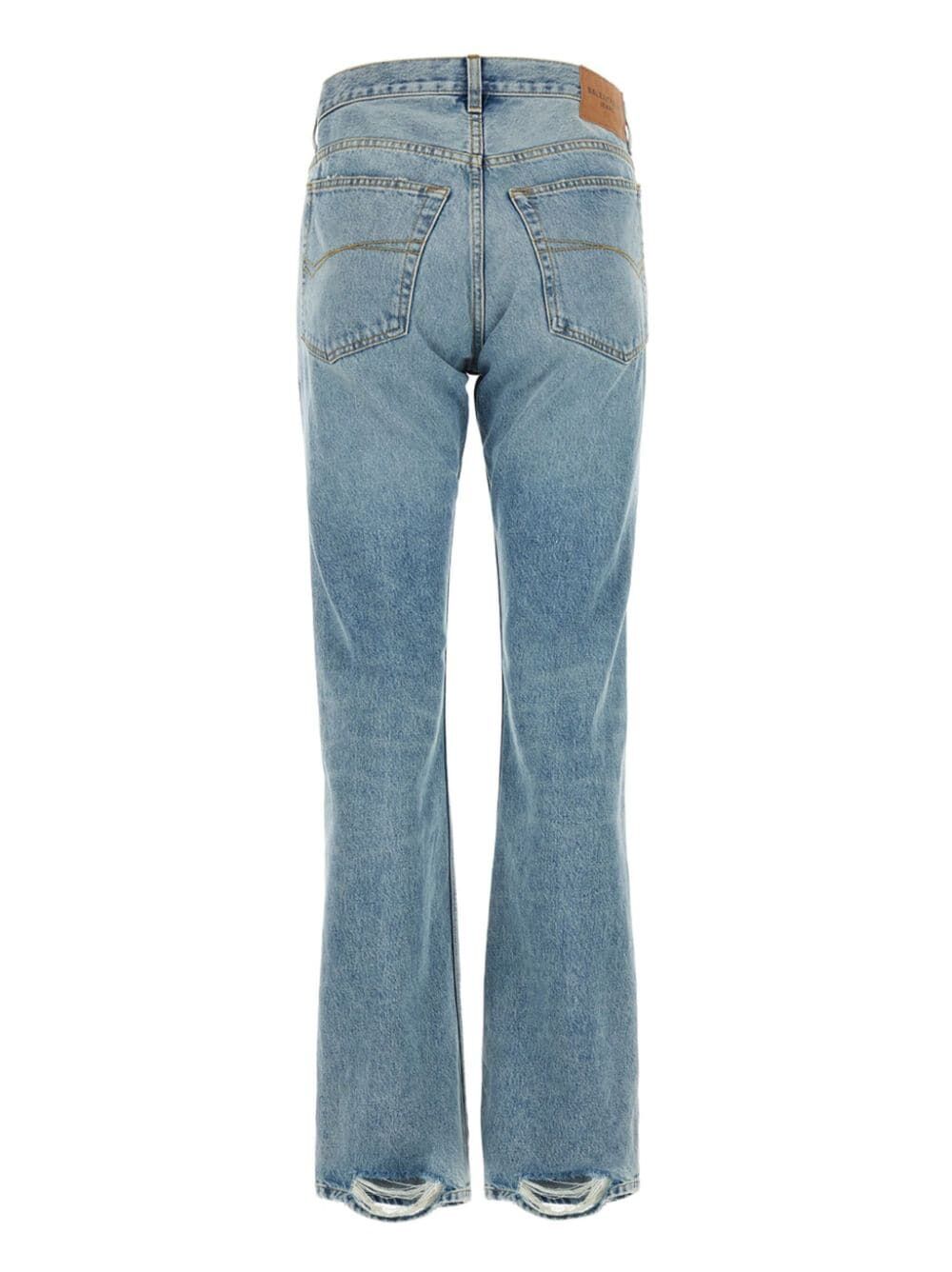 low-rise straight-leg jeans