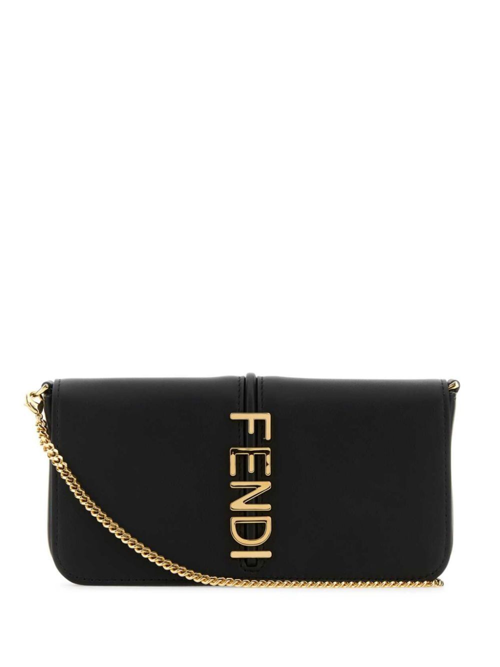 Fendigraphy leather cross body bag