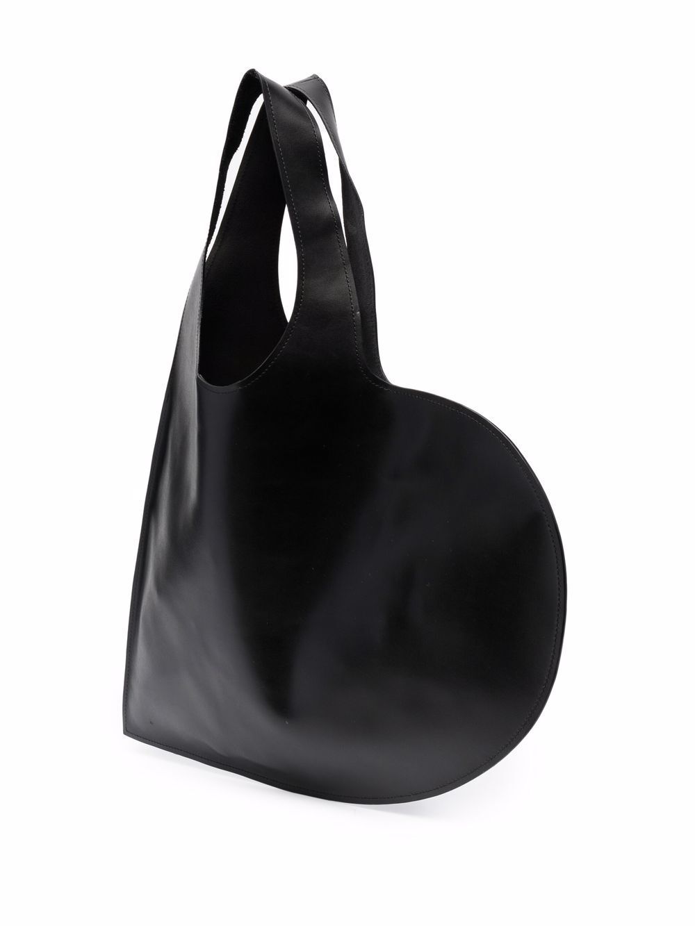 heart-shape leather tote bag