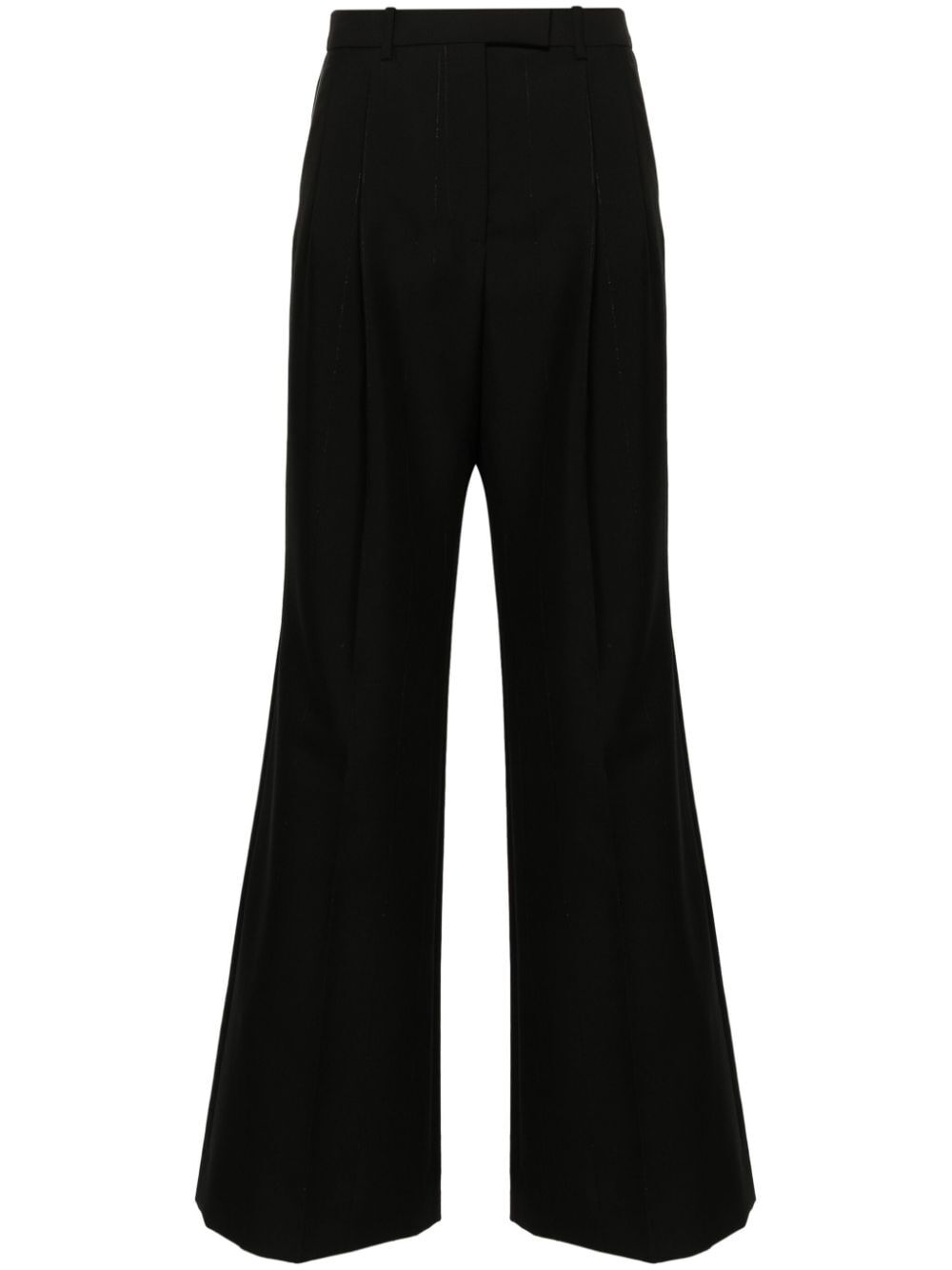 high-waist palazzo trousers