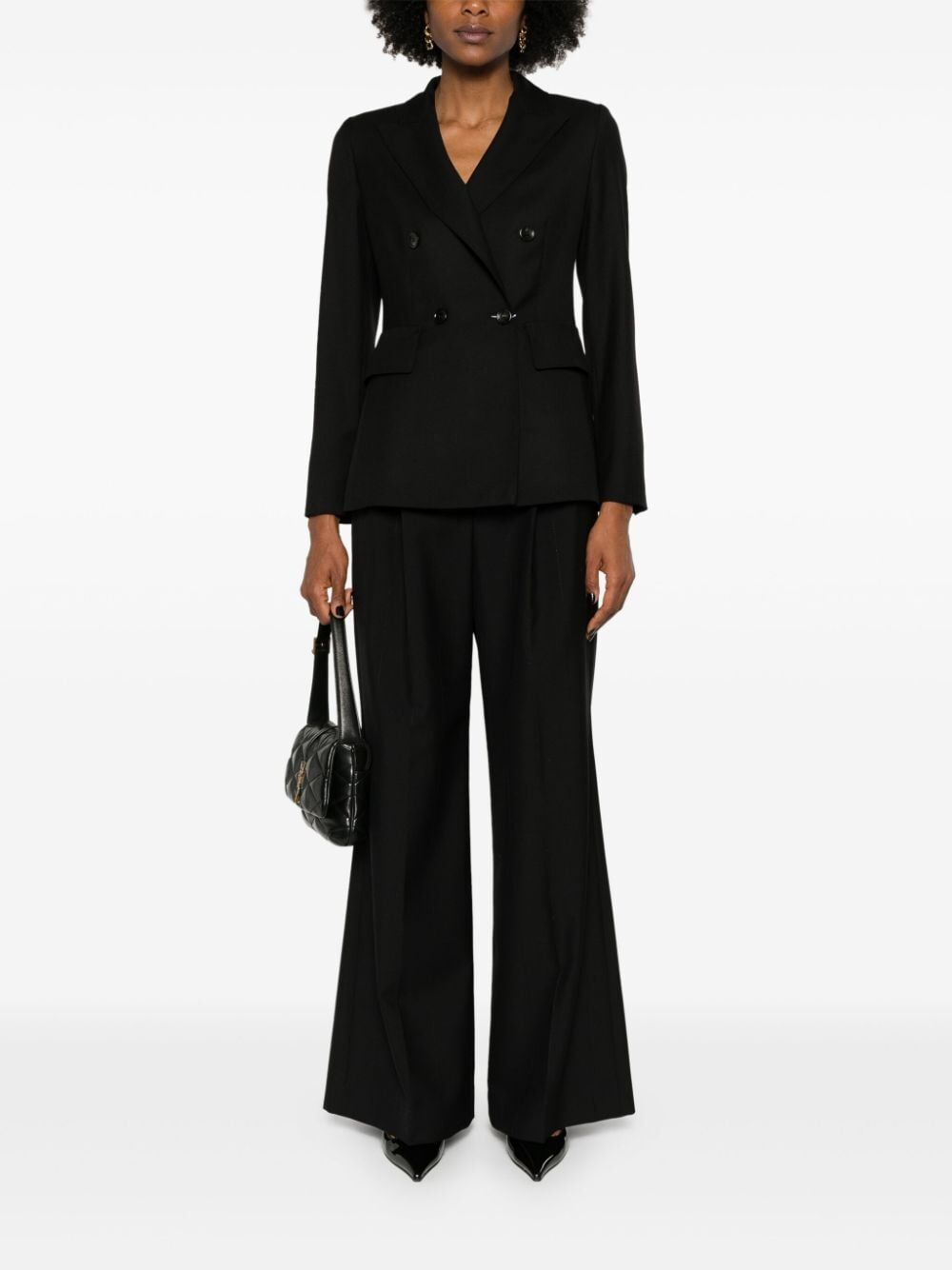 high-waist palazzo trousers