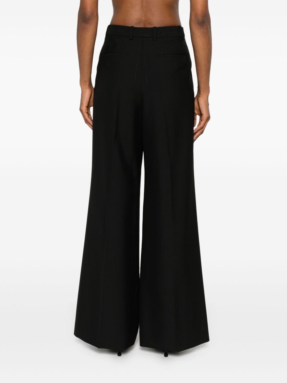 high-waist palazzo trousers