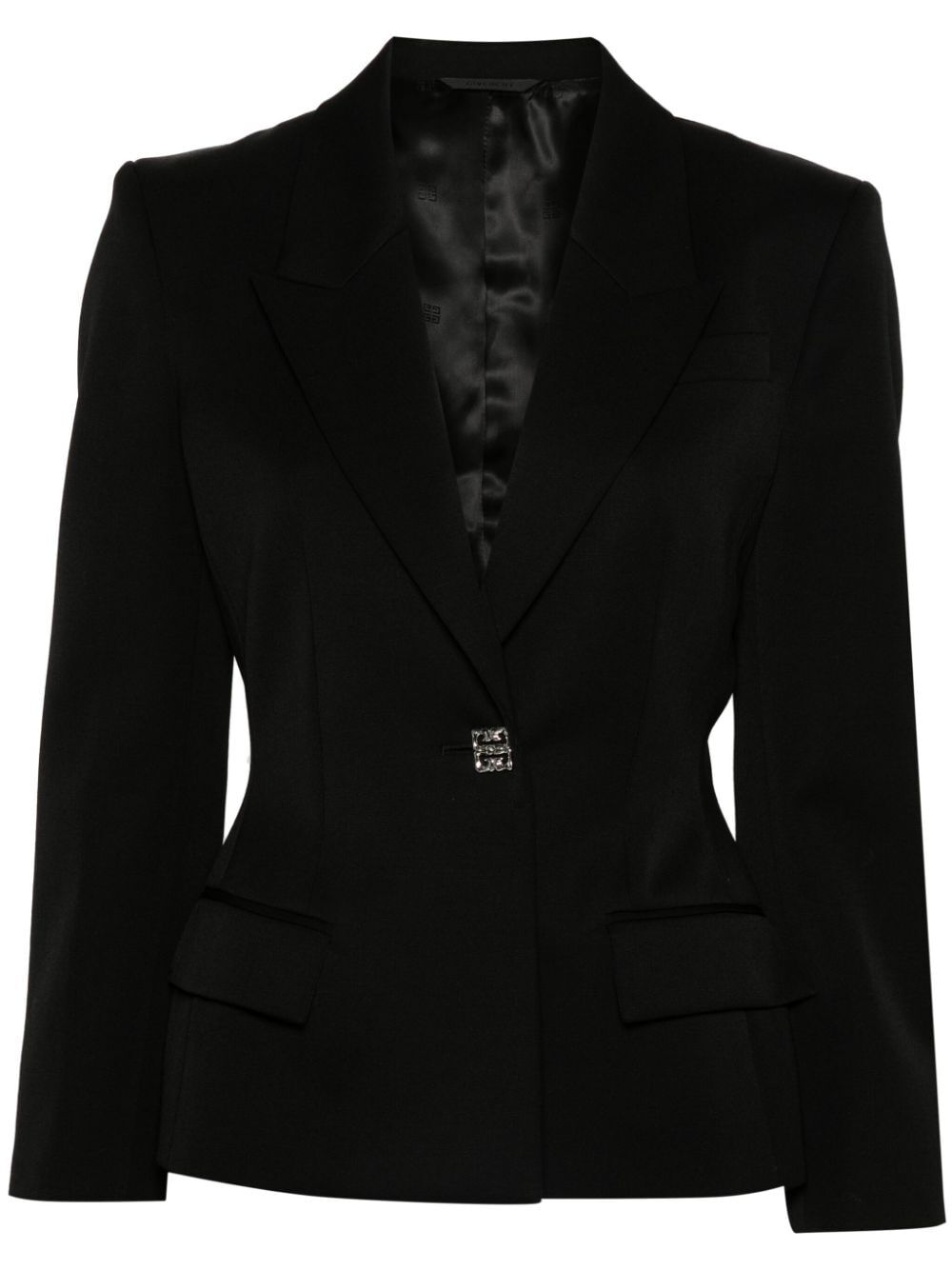 4G Liquid-button wool blazer