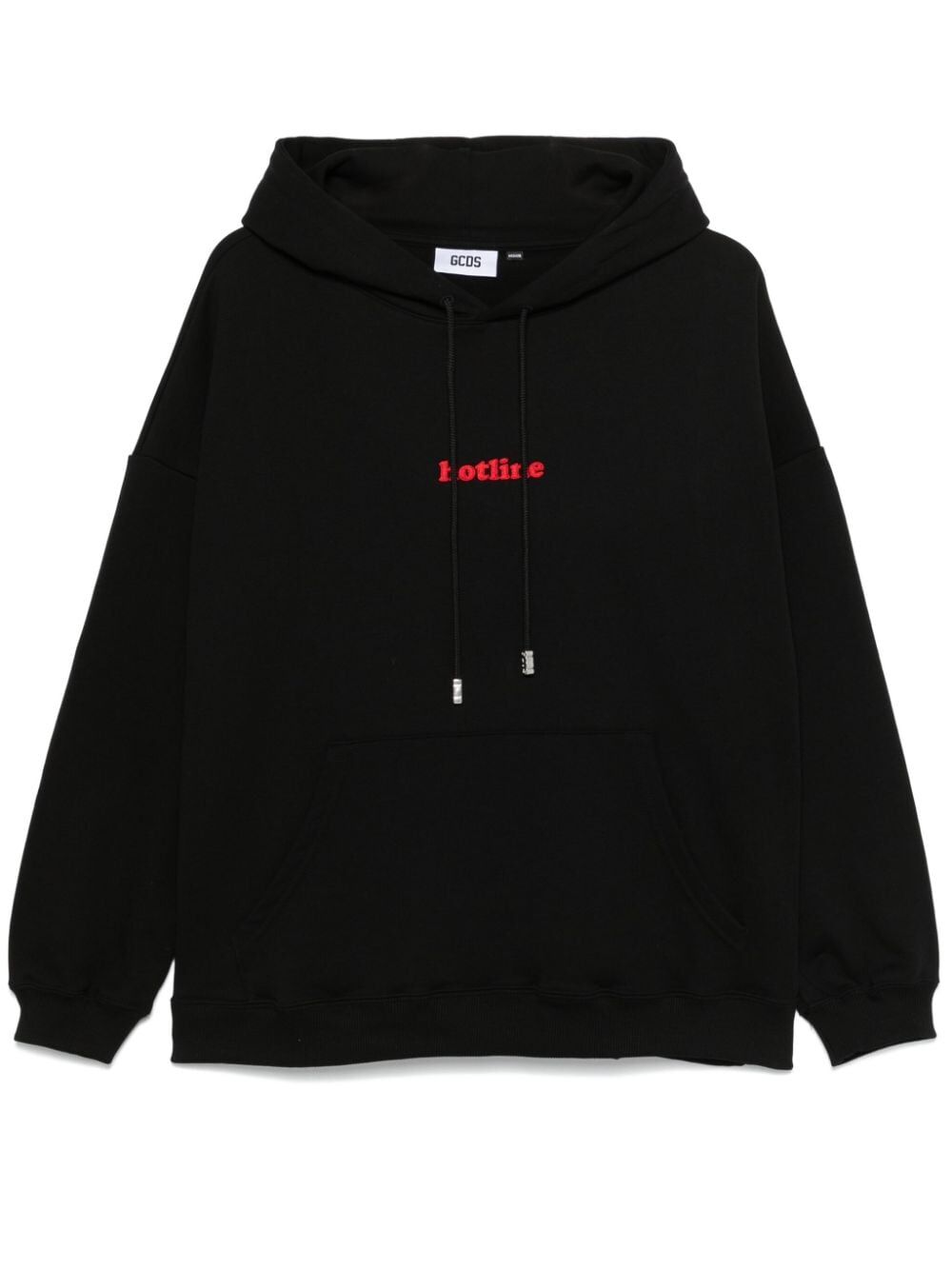 Hotline-embroidered hoodie