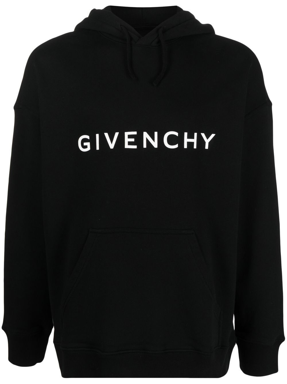 logo-print cotton hoodie