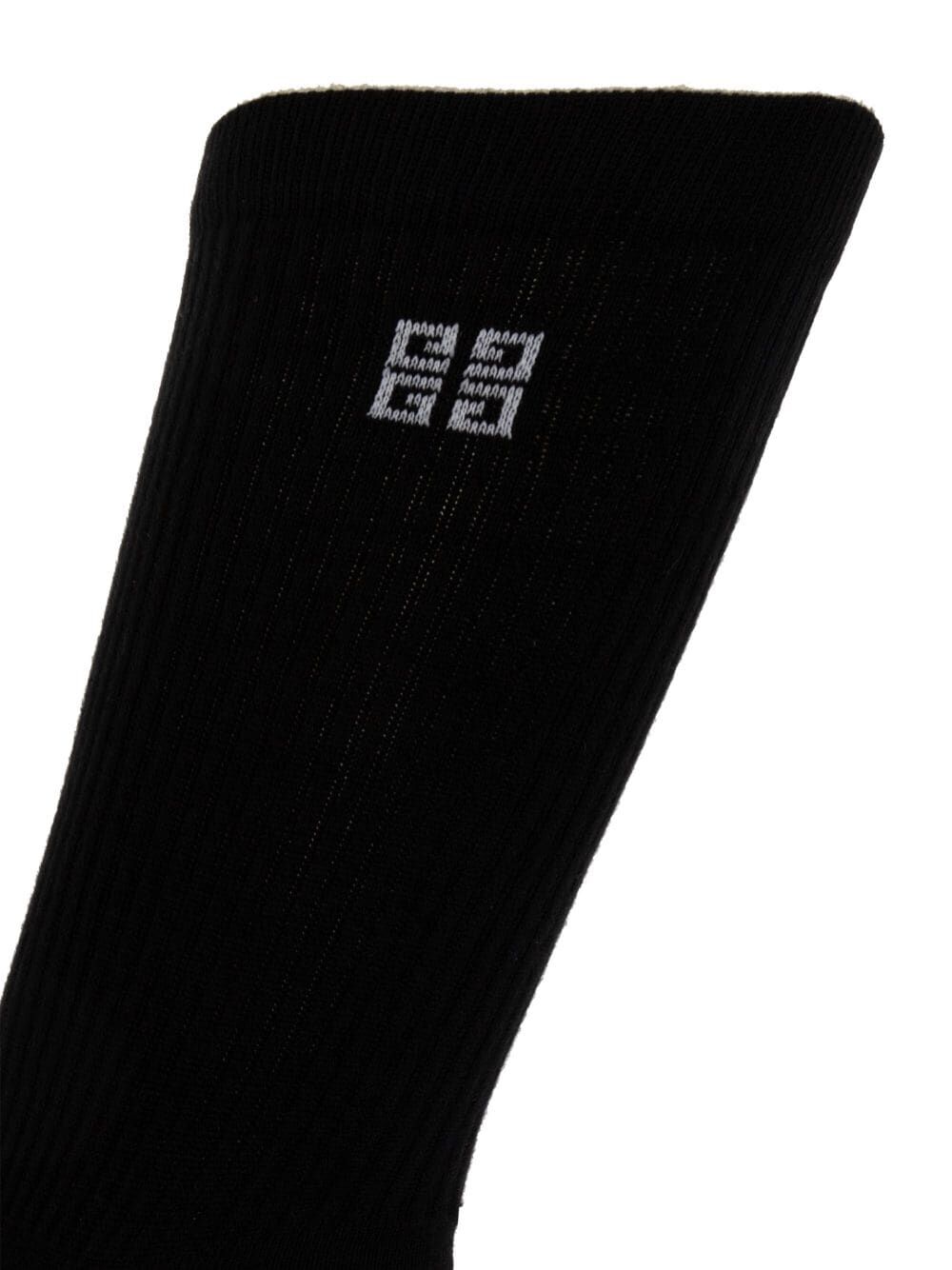 intarsia-knit logo socks