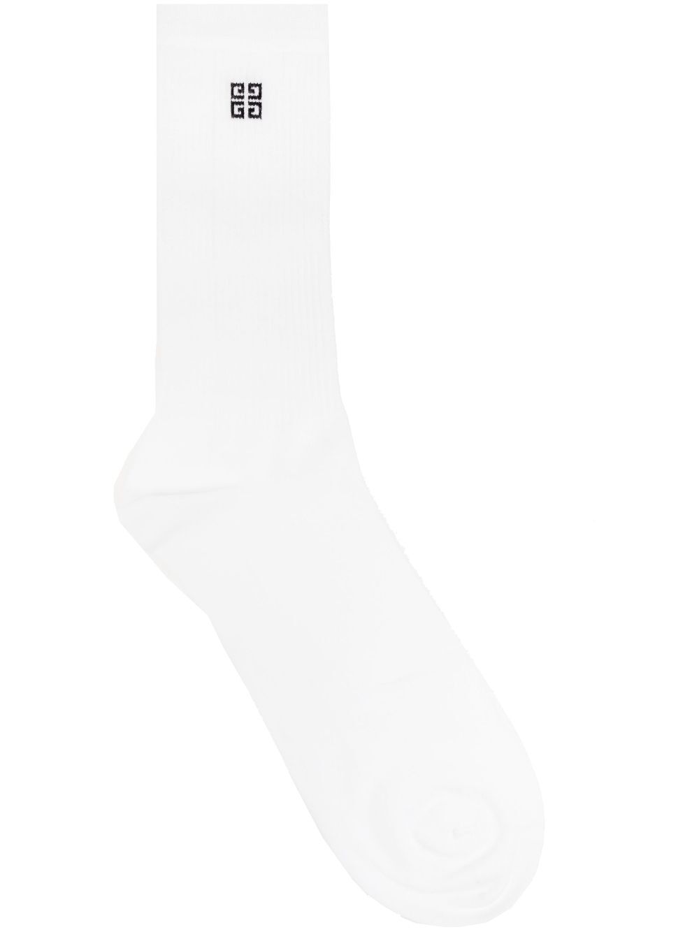 intarsia-knit logo socks