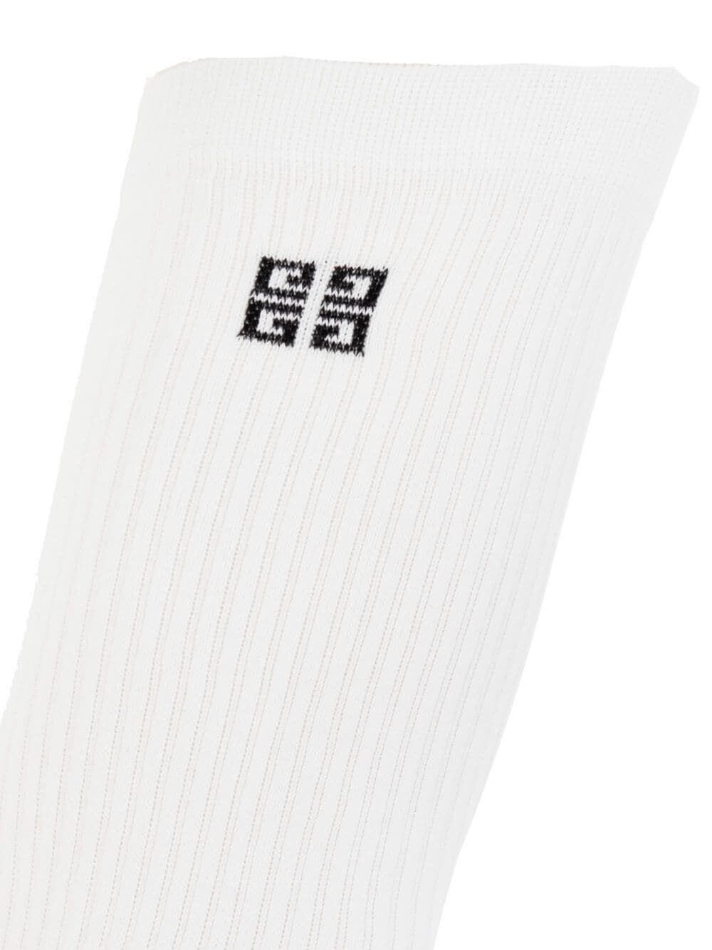 intarsia-knit logo socks