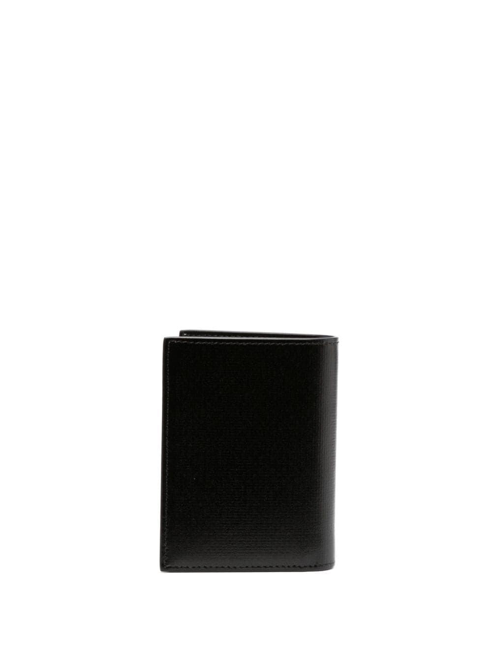 logo-print leather wallet