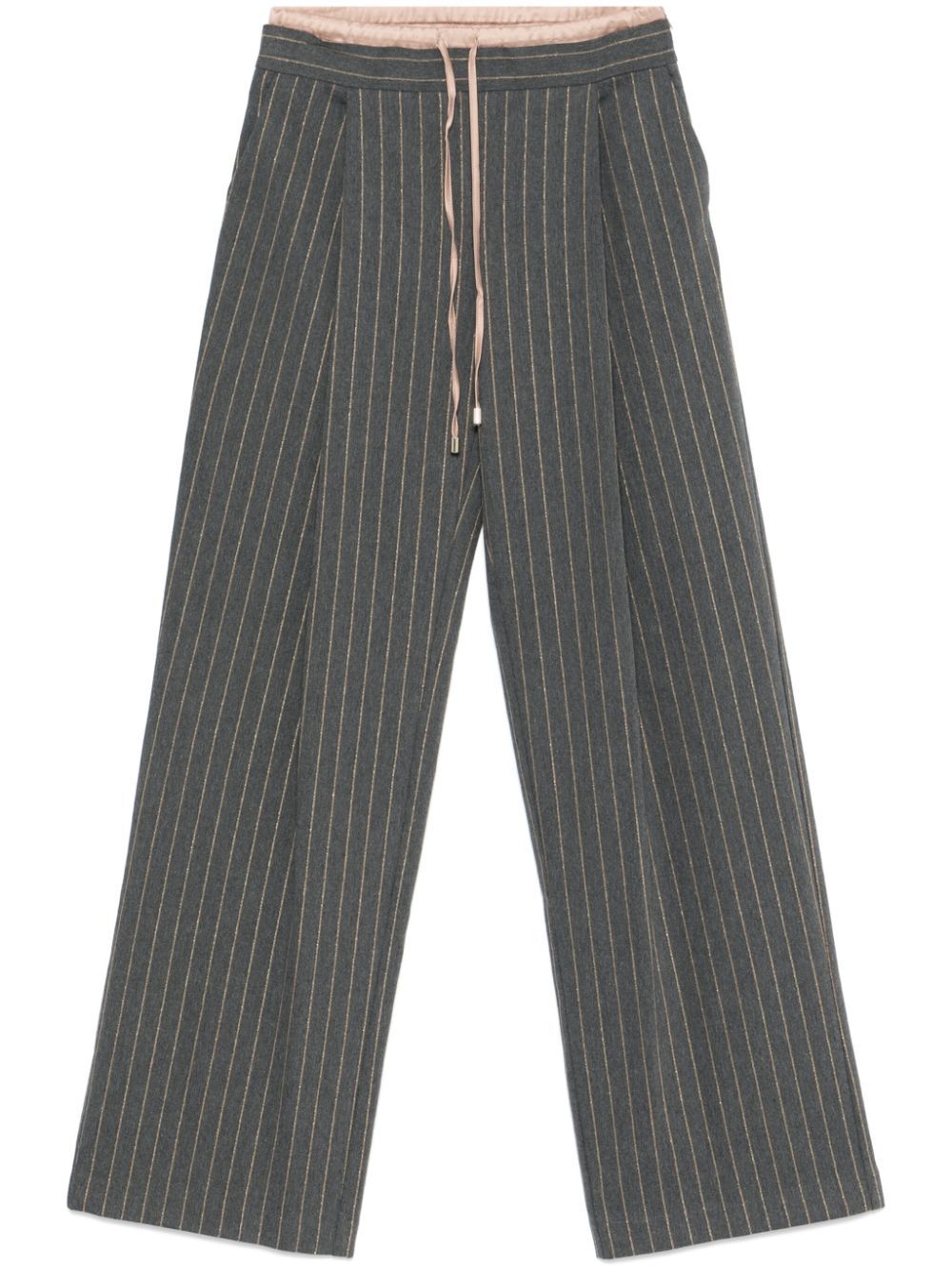 pinstriped trousers