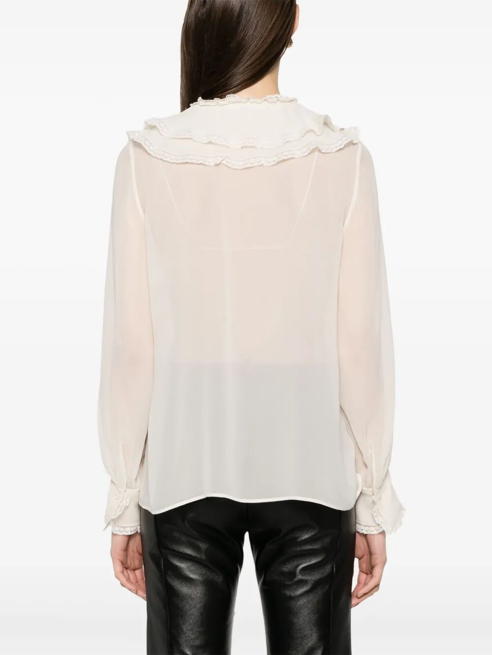 Blusa in seta con ruches