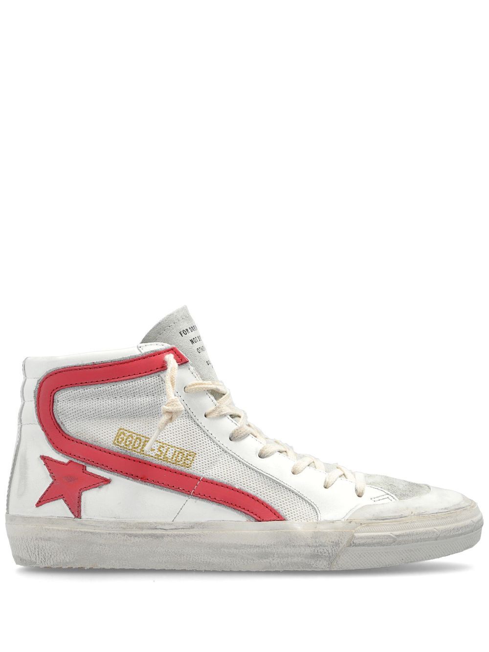 Slide star-patch high-top sneakers