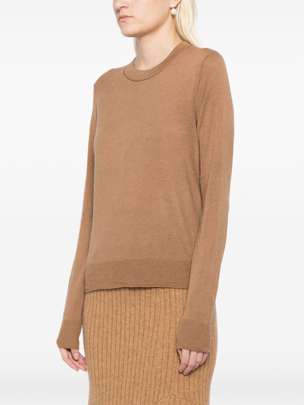 crew-neck wool jumper