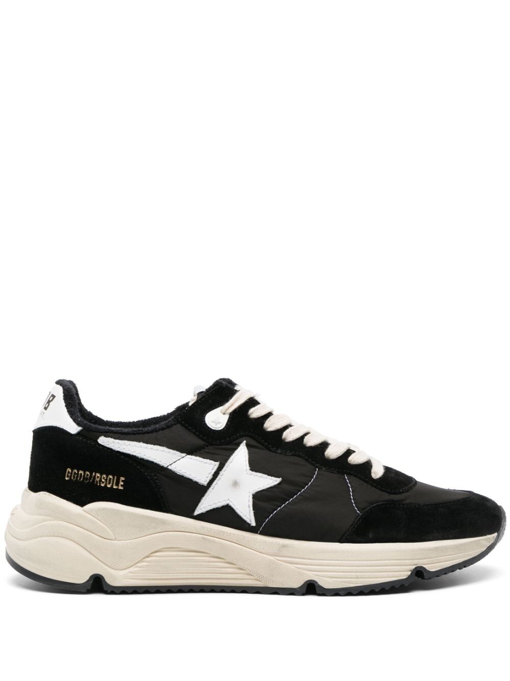 star-patch lace-up sneakers