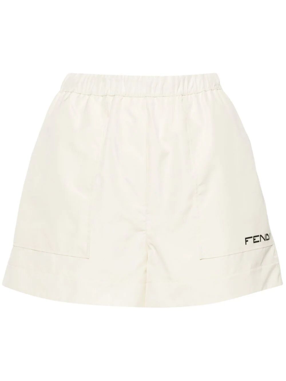 high-waist shell shorts