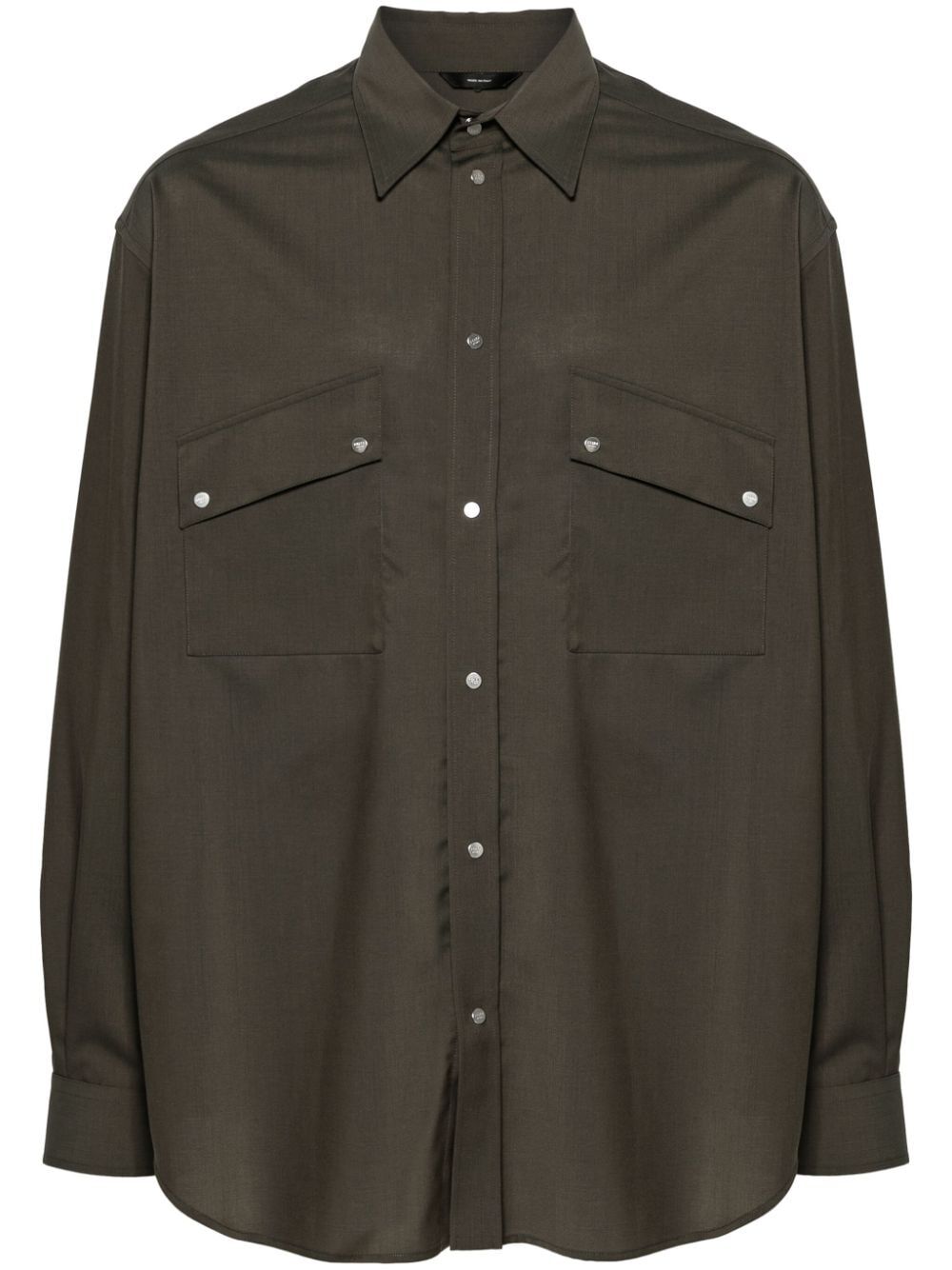 pleat-detail shirt