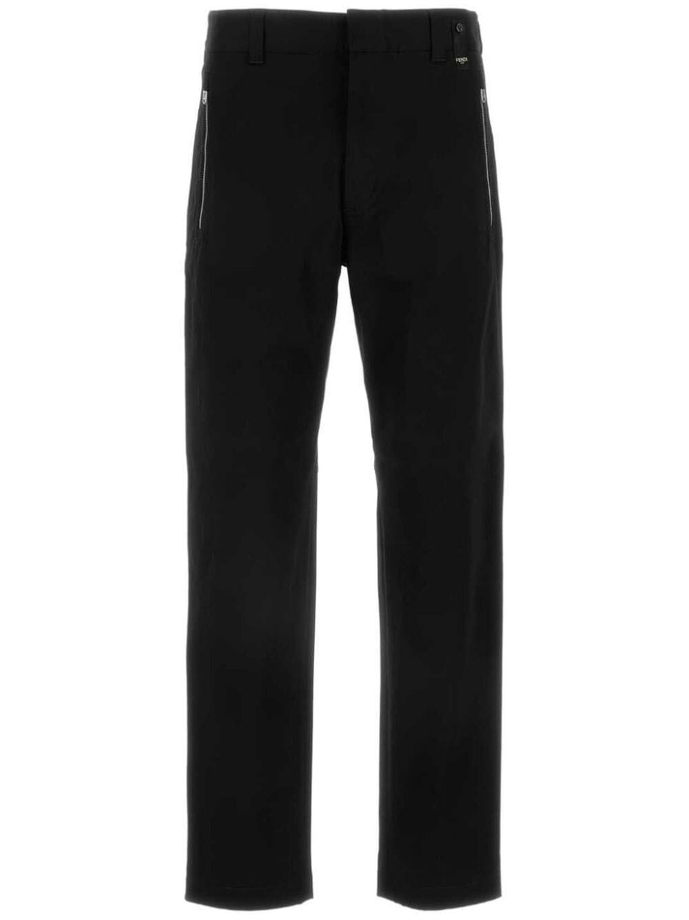 Zucca-panelled straight-legged trousers