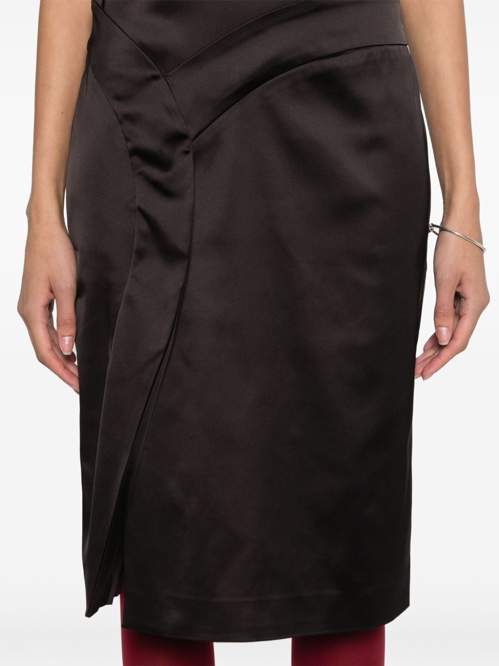 duchess satin midi dress