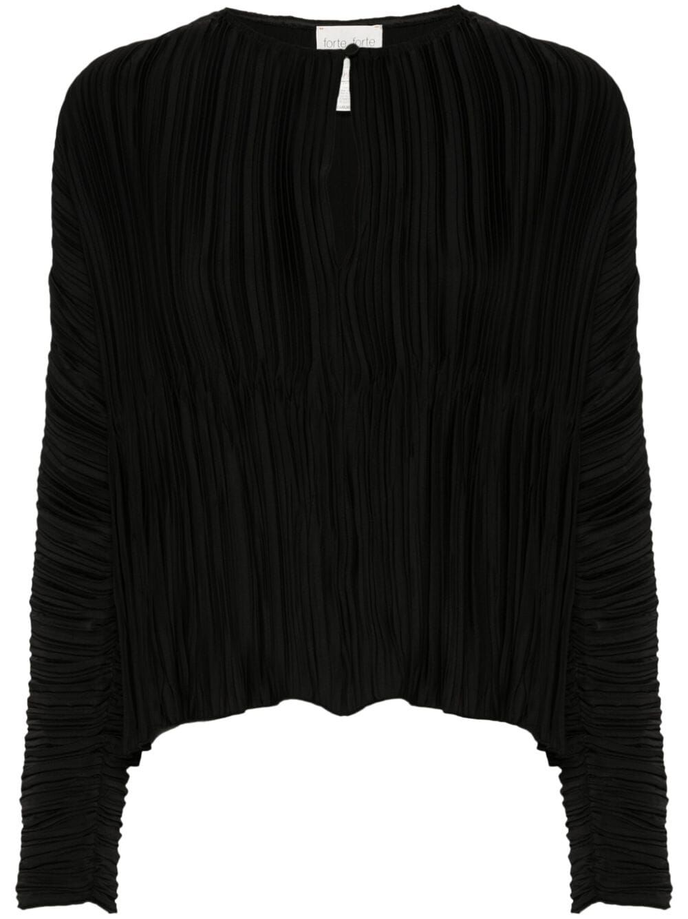 plissé-effect blouse