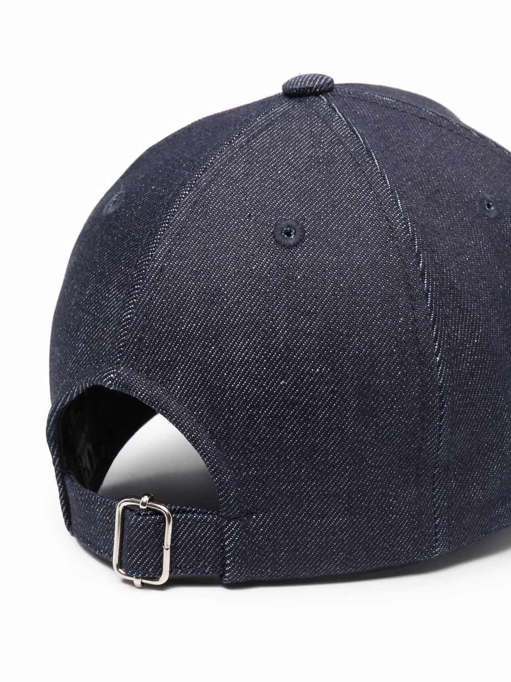 logo-print denim cap