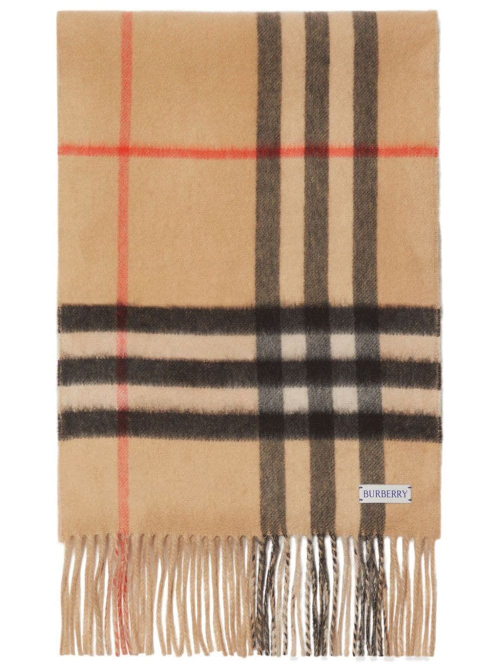 reversible check cashmere scarf