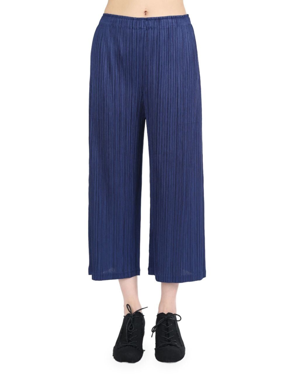 pleated cropped trousers