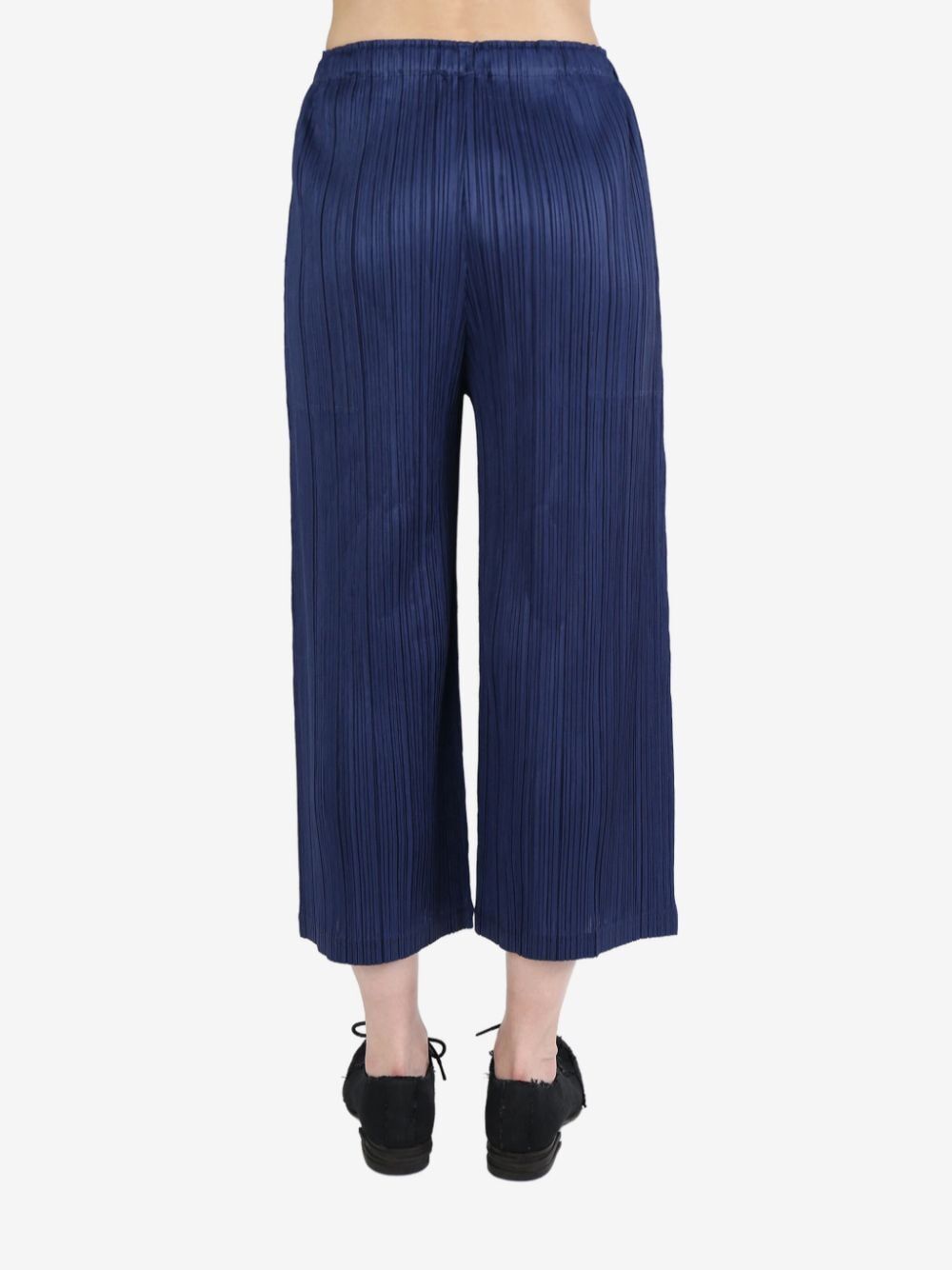 pleated cropped trousers