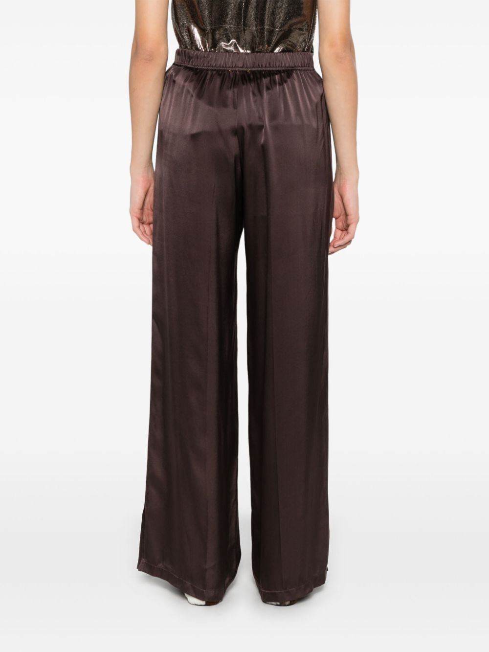 satin straight-leg trousers