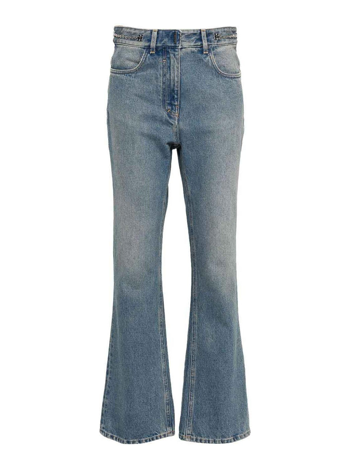 4G-motif straight-leg jeans