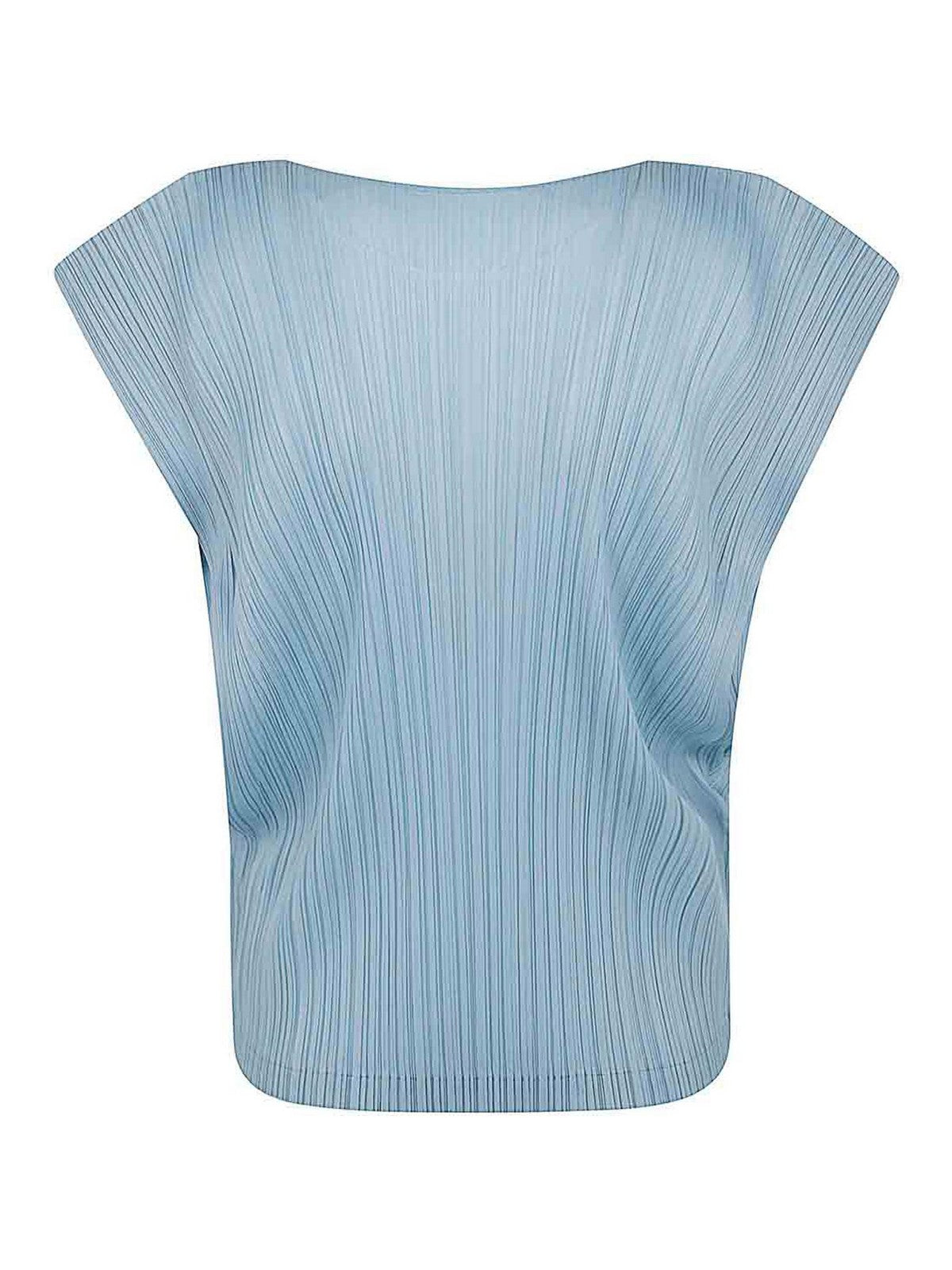 seamless pleated T-shirt