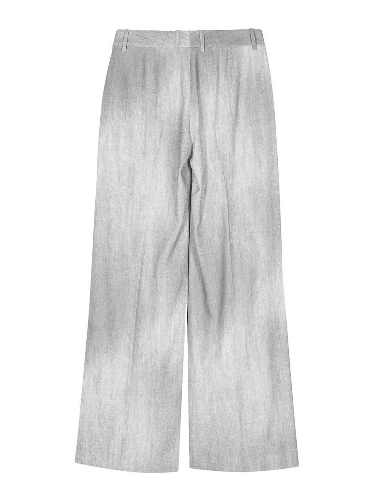 printed pressed-crease straight trousers