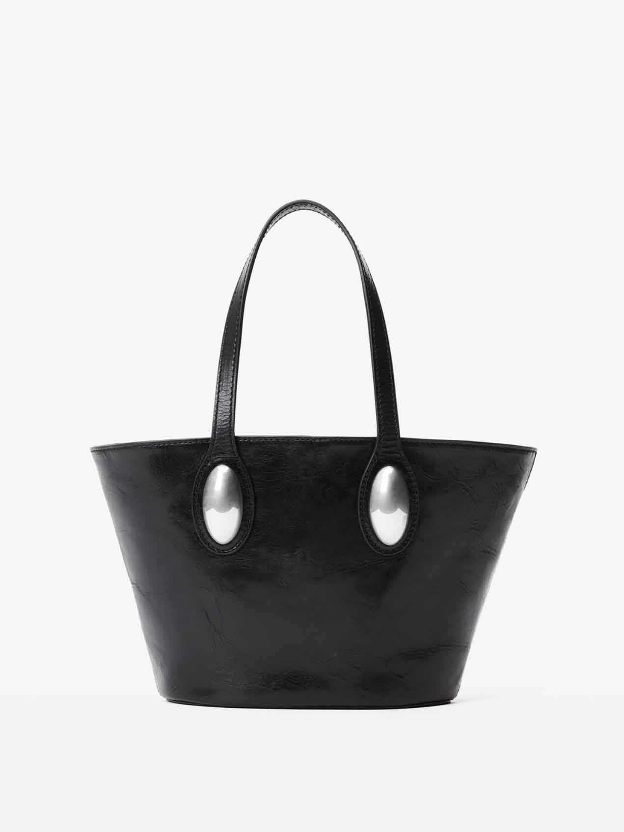 Dome leather tote bag