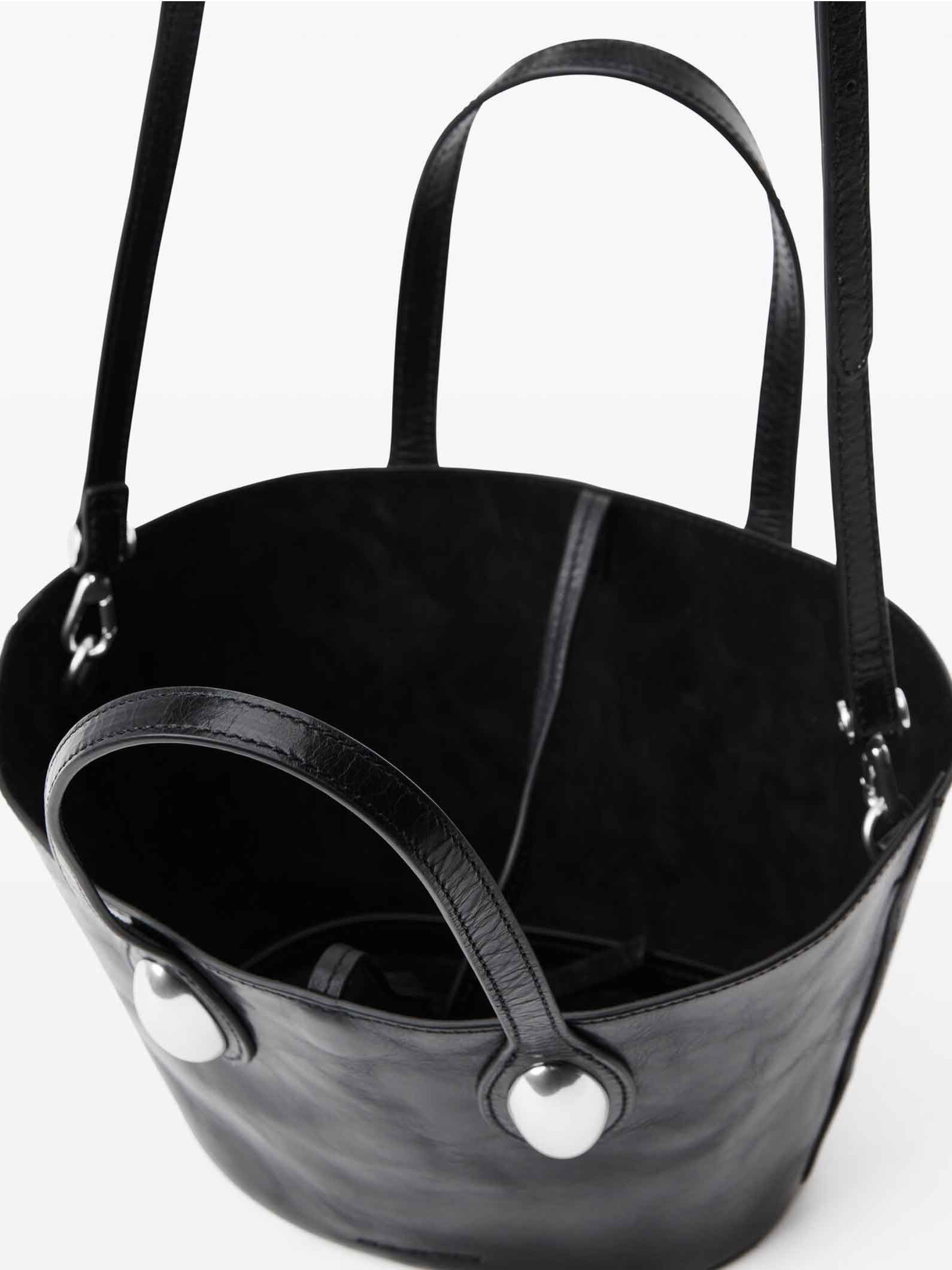 Dome leather tote bag