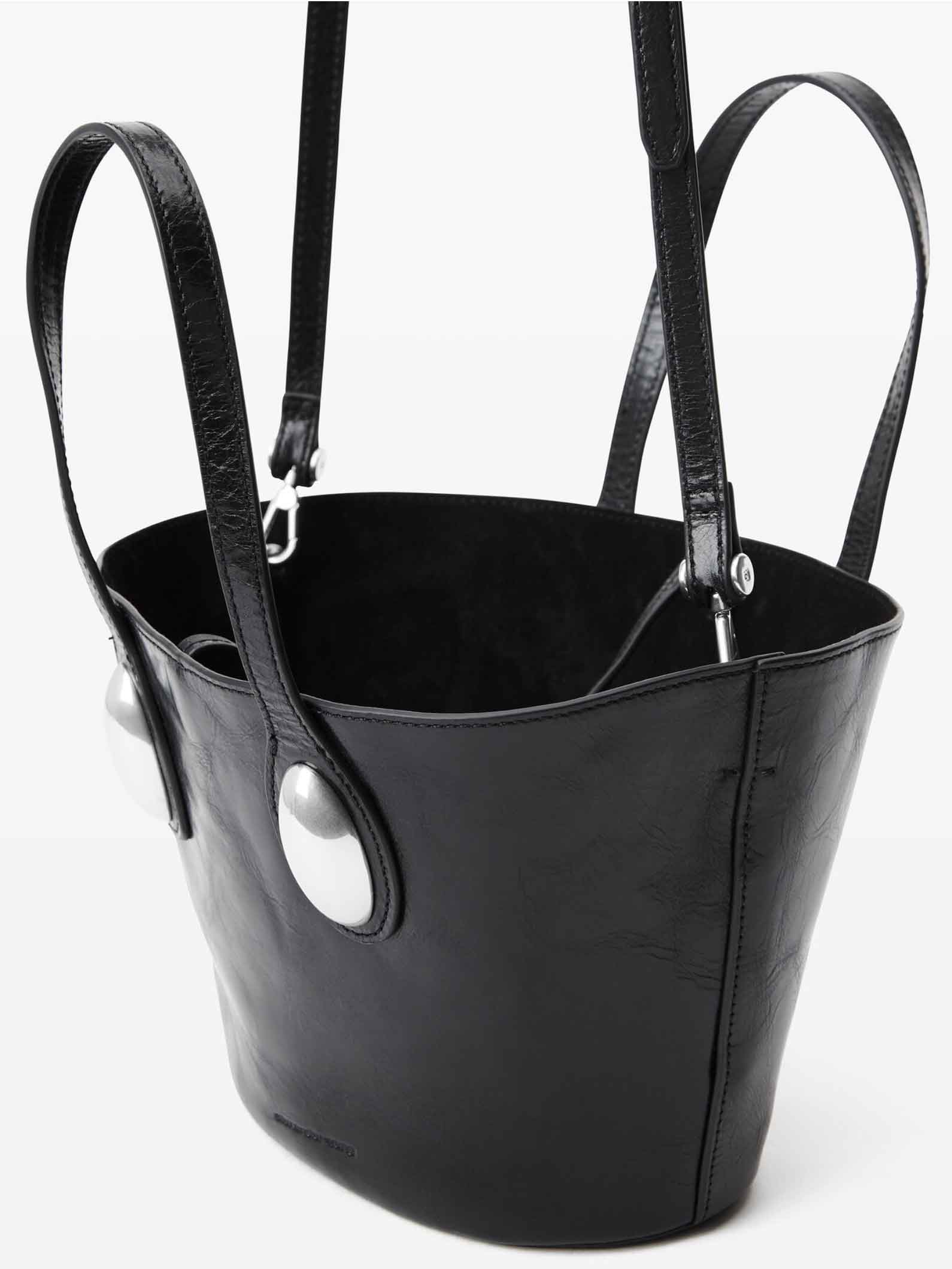 Dome leather tote bag