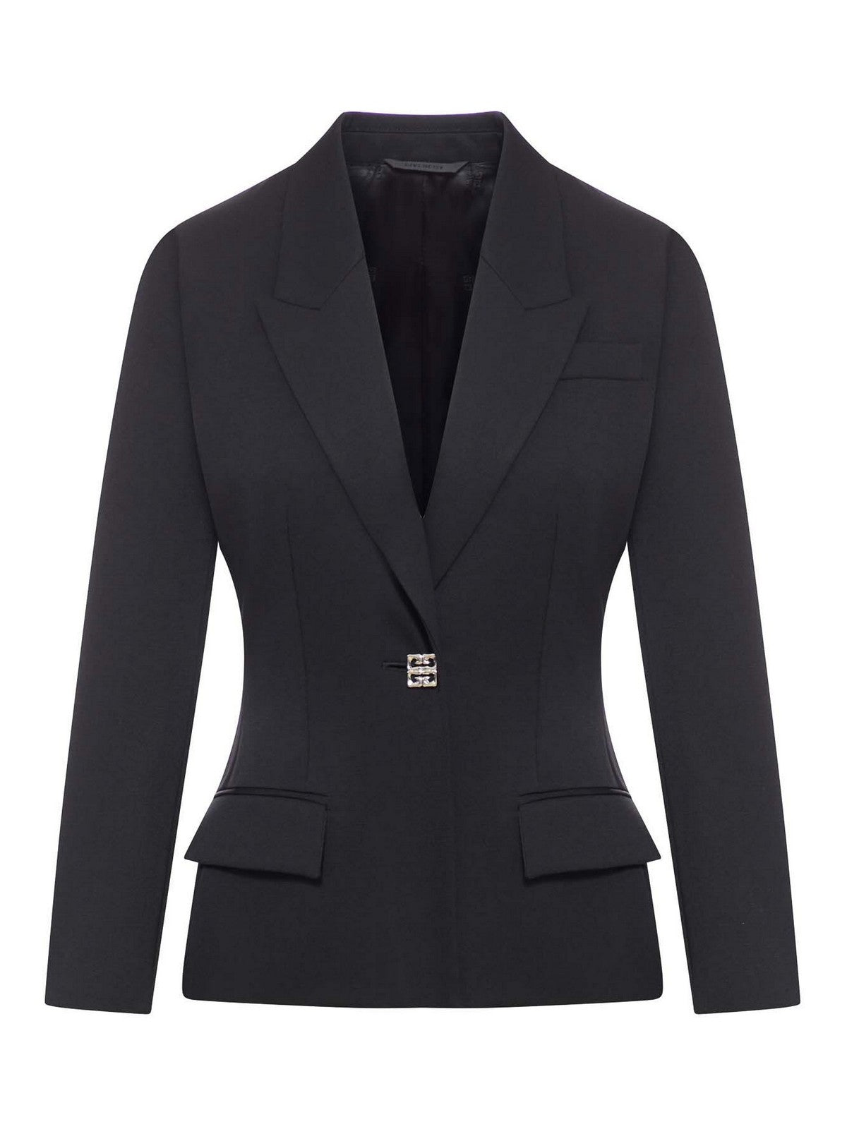 4G Liquid-button wool blazer